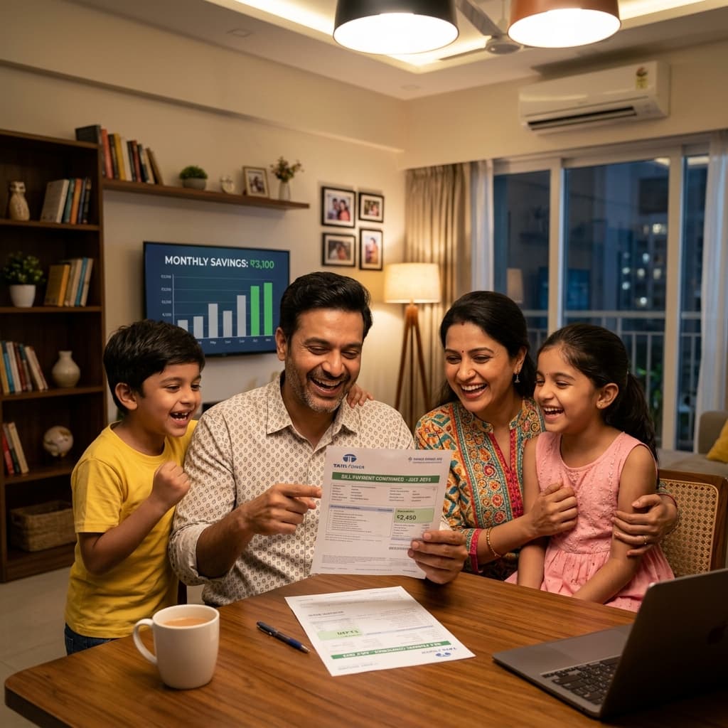 Family Enjoying Solar Savings